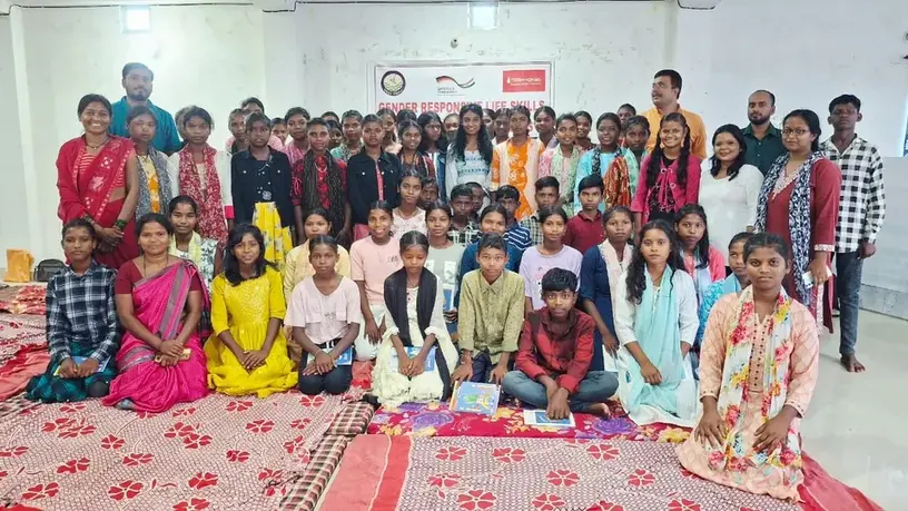 Gender Responsive Life Skills program — group photo of children and youth participants - slide 1